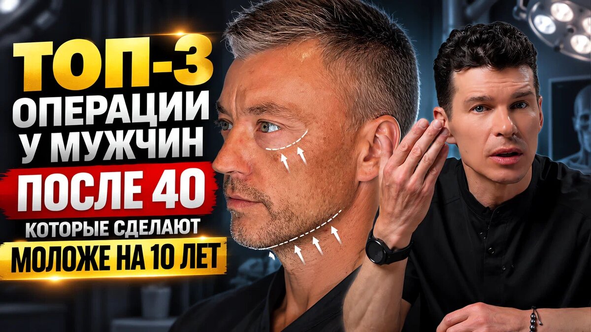 Топ-3 операции у мужчин после 40 которые сделают моложе на 10 лет