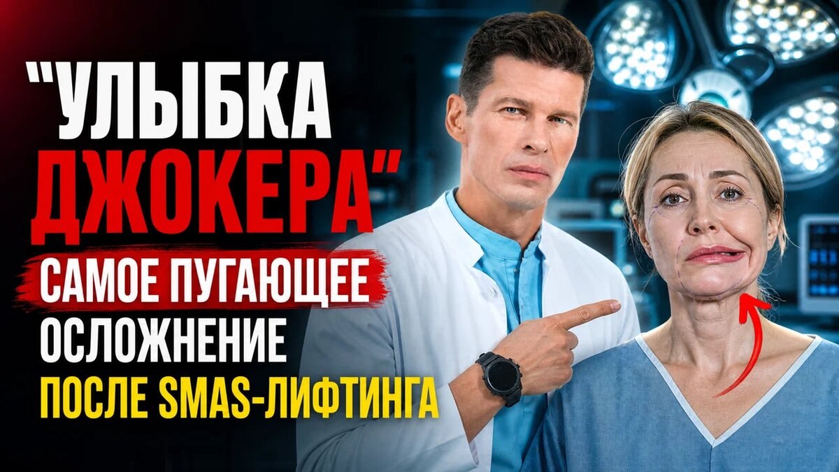 Улыбка Джокера Самое пугающее осложнение после смас лифтинга